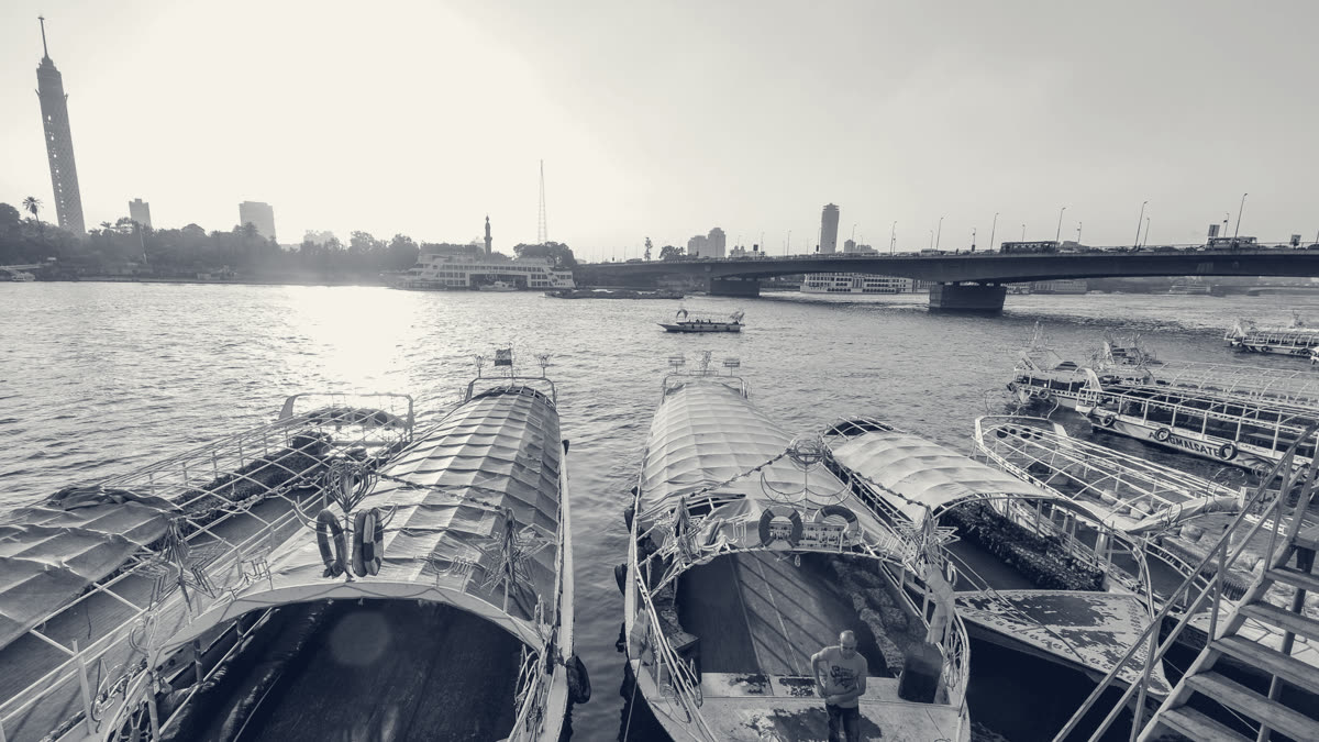 The Nile at sunset, Cairo