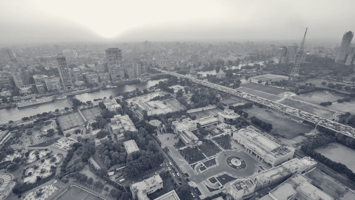 Zamalek and the Nile from above